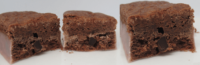濃厚チョコブラウニーいちごの切断面 濃厚チョコブラウニーいちごの切断面