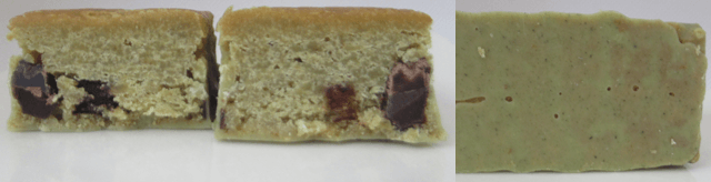 濃厚チョコブラウニーピスタチオの切断面 濃厚チョコブラウニーピスタチオの切断面