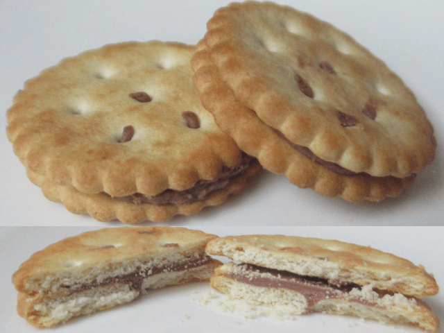 「クリームサンドクラッカー」の表面