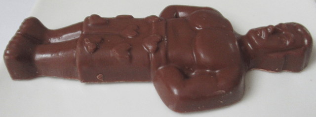 パーフェクトマン ミニサイズ チョコレートの表面