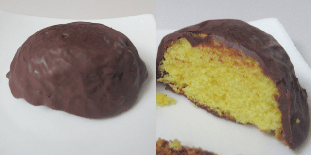 「ショコラケーキ 鳴門金時」の切断面