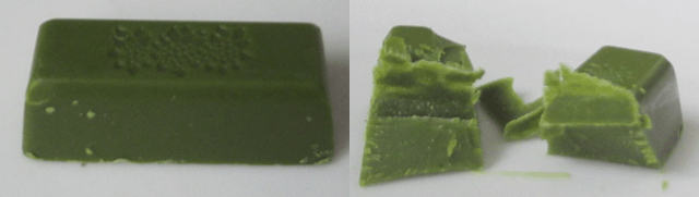 抹茶ホワイトの切断面