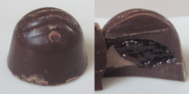 「ワインチョコレート」の切断面